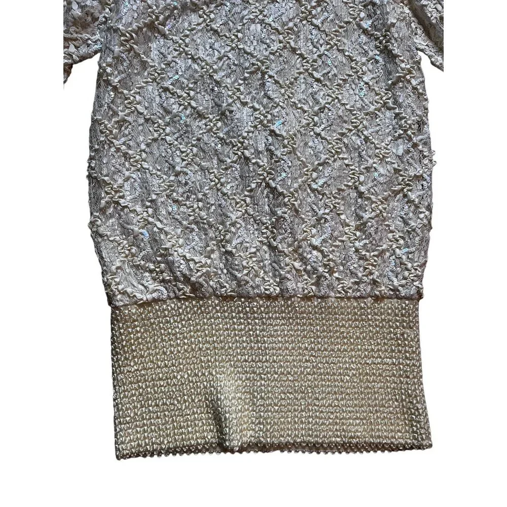 Vintage Siasia New York Champagne Gold Dress 1980s - Picture 3 of 7
